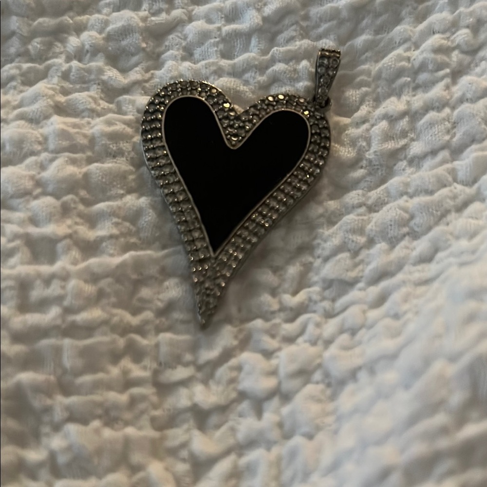Elegant Black Heart Pendant